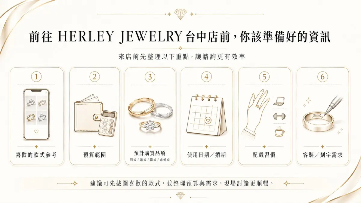 台中求婚戒指推訂製前往門市所需準備資料